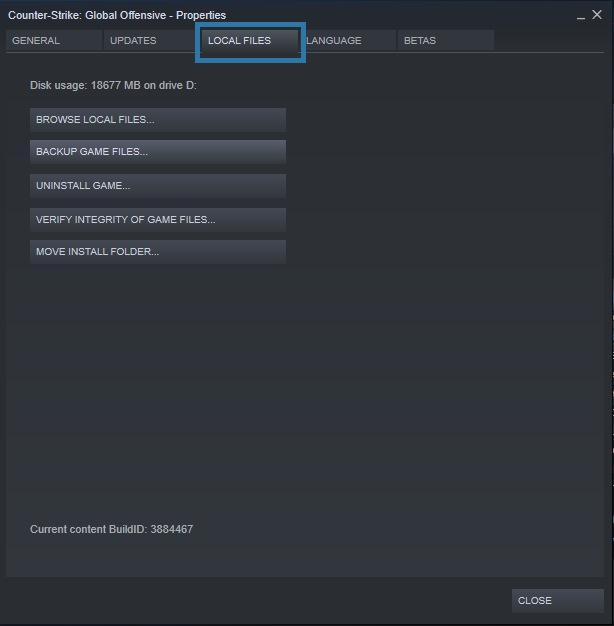 Navigate to LOCAL FILES